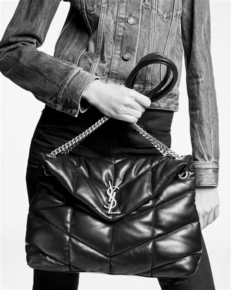 SAINT LAURENT Lambskin Quilted Medium Loulou .